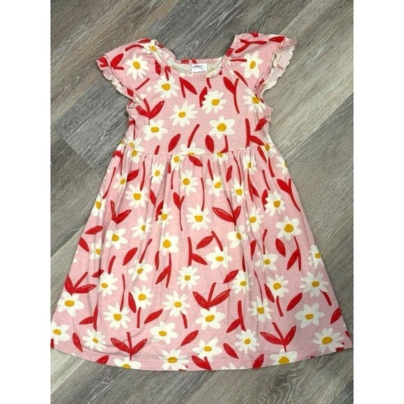 Hanna Andersson Girls’ Pink Floral Skater Dress Size‎ 4 4t 100 CM - Picture 1 of 1